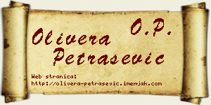 Olivera Petrašević vizit kartica